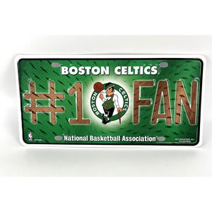 Boston Celtics #1 Fan Booster License Plate NBA Pro Basketball Massachusetts